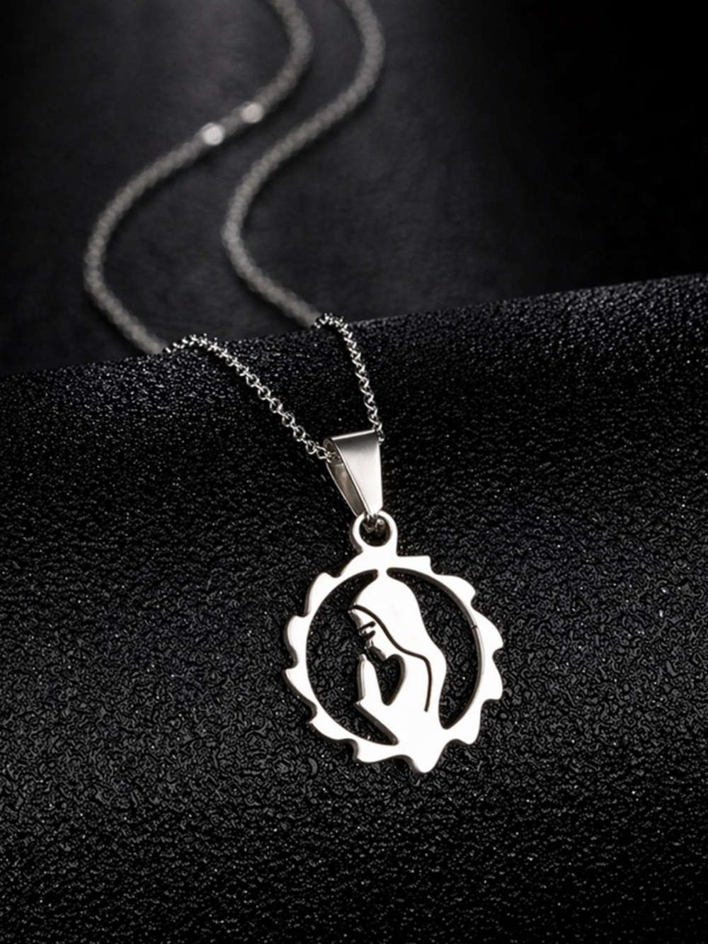 Our Lady~ Guadelupe Virgin Mother Mary Pray Divine Blessed Sacred Steel Necklace - Picture 9 of 12
